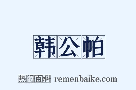 韩公帕是什么意思的图片
